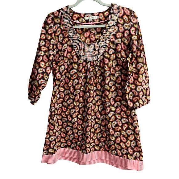 Boden Women's Size 4 Colorful Paisley Summer Tunic Swim Cover Up - Picture 1 of 4